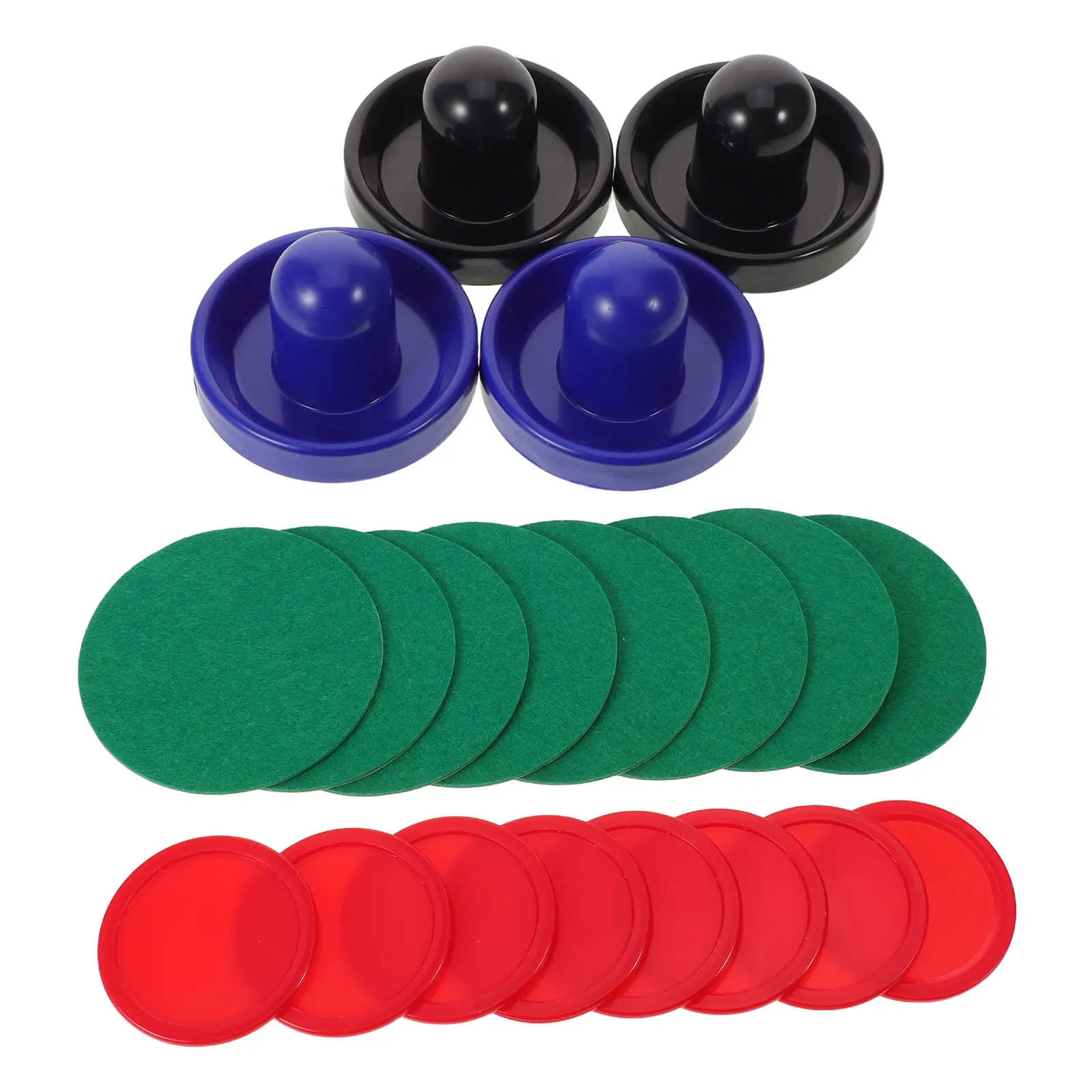 

2Sets Table Hockey Accessories Air Hockey Pushers Pucks Plastic Indoor Game Replacement Pads Smooth Performance Family Game