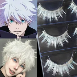 3 Pairs Cosplay White Eyelashes Extension Natural Looking Long Thick Janpanese Style Little Devil White Eye Lashes Halloween