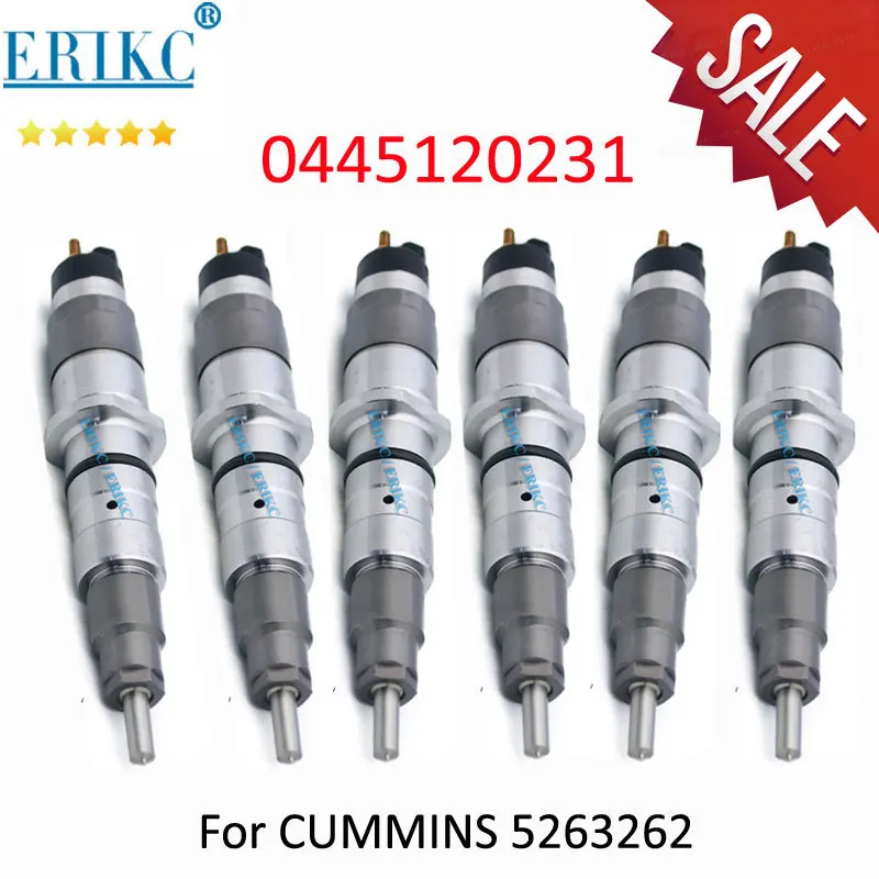 

0445120231 Diesel Engine Common Rail Injector Assy 0 445 120 231 Fuel Auto Nozzle Sprayer 0445 120 231 for CUMMINS 5263262 6PCS