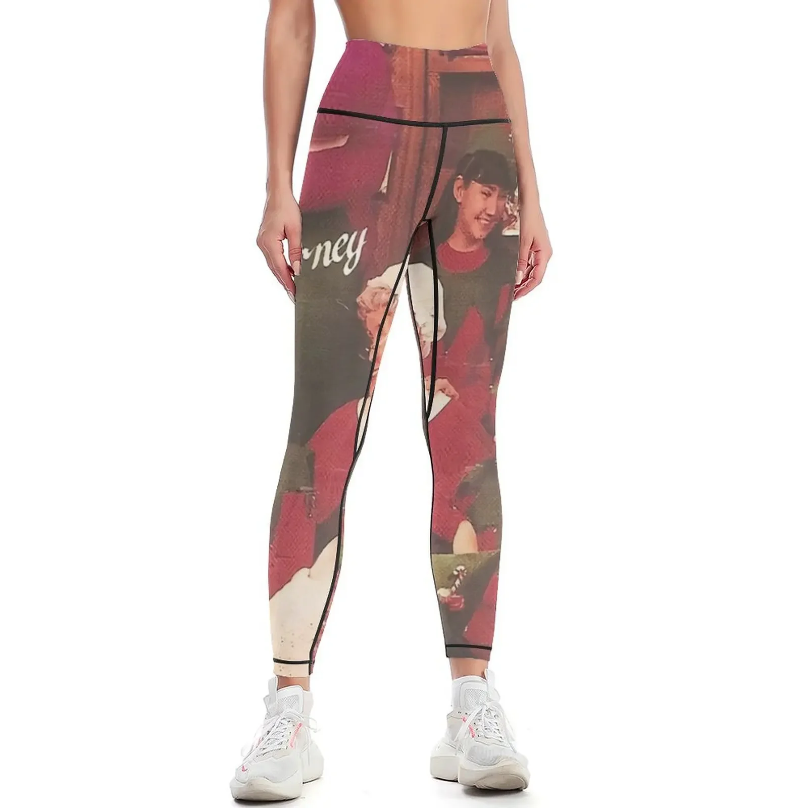 

Barney Waiting For Santa Leggings legging push up push up fitness gym womans workout clothes for Womens Leggings