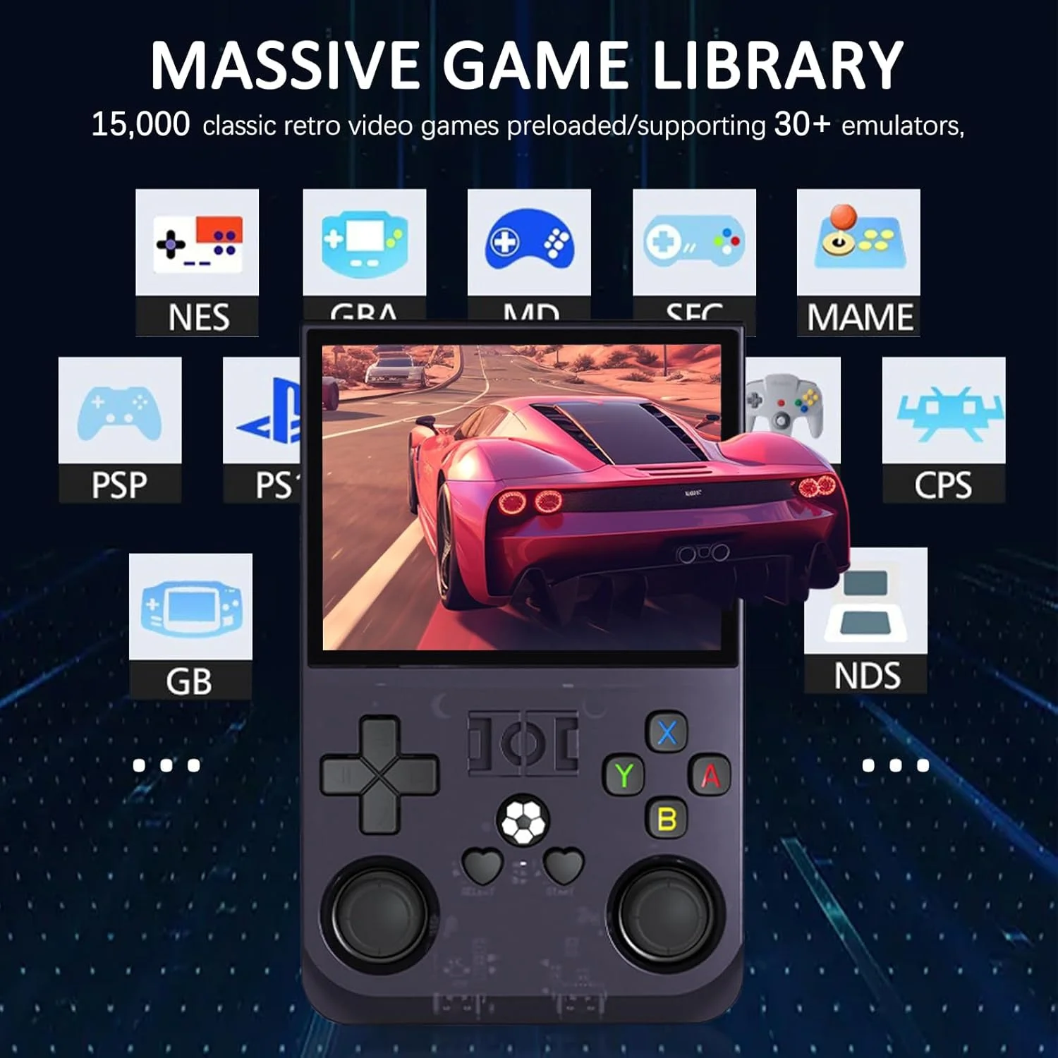 R36 PRO Open Source Retro Handheld Video Game Console with 3.5 Inch IPS Screen 4000mAh Linux System Portable Pocket Player Games