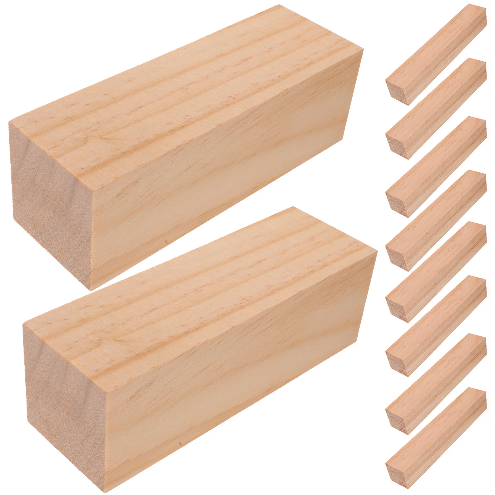 

10Pcs Wood Carving Blocks Unfinished Basswood Rectangular DIY Carving Wooden Blocks for Sculpting Whittling Craft Projects