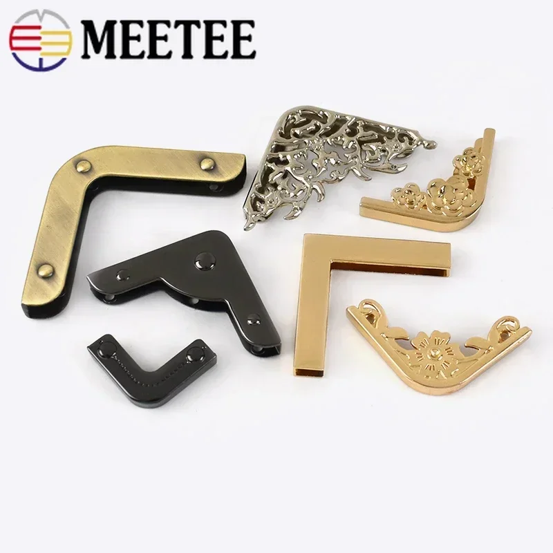 4/10Pcs 25/35/40/45/54mm Handbag Edge Protection Hook Buckles Bag Corner Decor Metal Clasps DIY Luggage Hardware Accessories