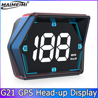 Universal HUD GPS Head Up Display G20 Speedometer Odometer Compass LED Display Overspeed Alarm For All Car Speed Meter KMH MPH