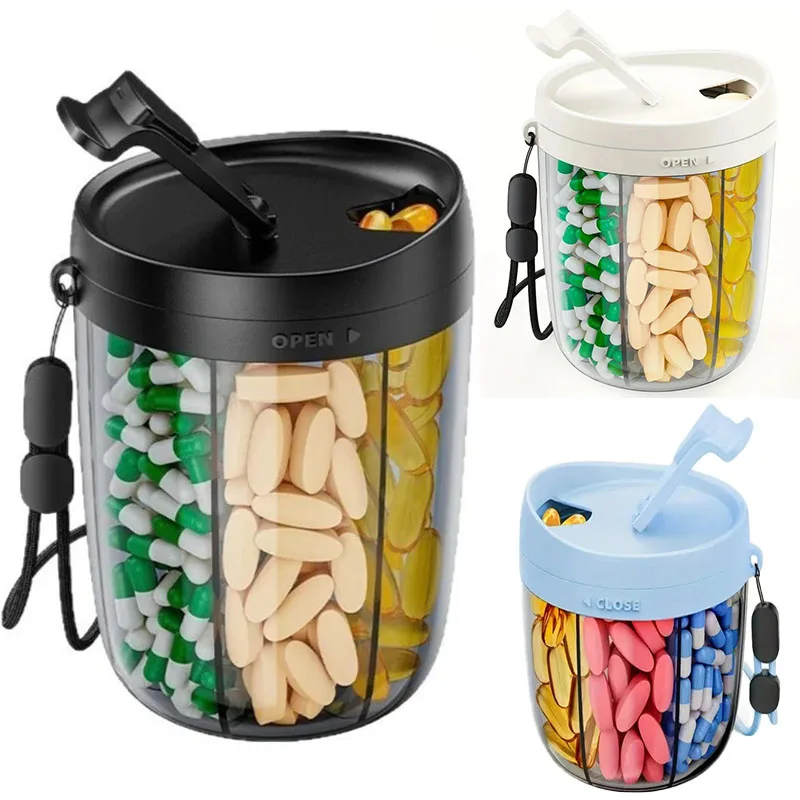 

6 Grids Pill Box Tablets Holder Pill Organizer Case Supplement for Holding Various Vitamins Travel Pill Case Container