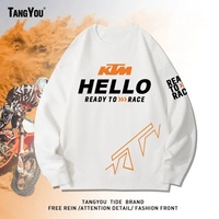 KTM Motorcycle Enthusiast Round-neck Sweatshirt for Men, Autumn and Winter Cycling Wear, American Trendy Brand Sports Top