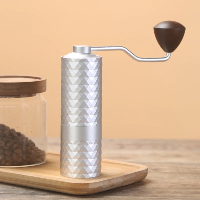 Upgrade handmatige koffiemolen CNC professioneel roestvrij staal diamant verstelbaar handmatig braam koffiebonen malen