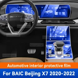 TPU Car Gear Dashboard Gps Navigation Screen Film Protective Sticker for BAIC BEIJING X7 Anti-scratch 2020 2021 2022