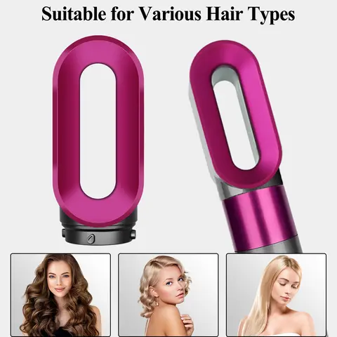 Snabbtorkande förstylingmunstycke för Airwrap HS01/HS05 kompatibelt tillbehör i nickel/fuchsia färg 12 best sales Dyson Airwrap-borste - №5