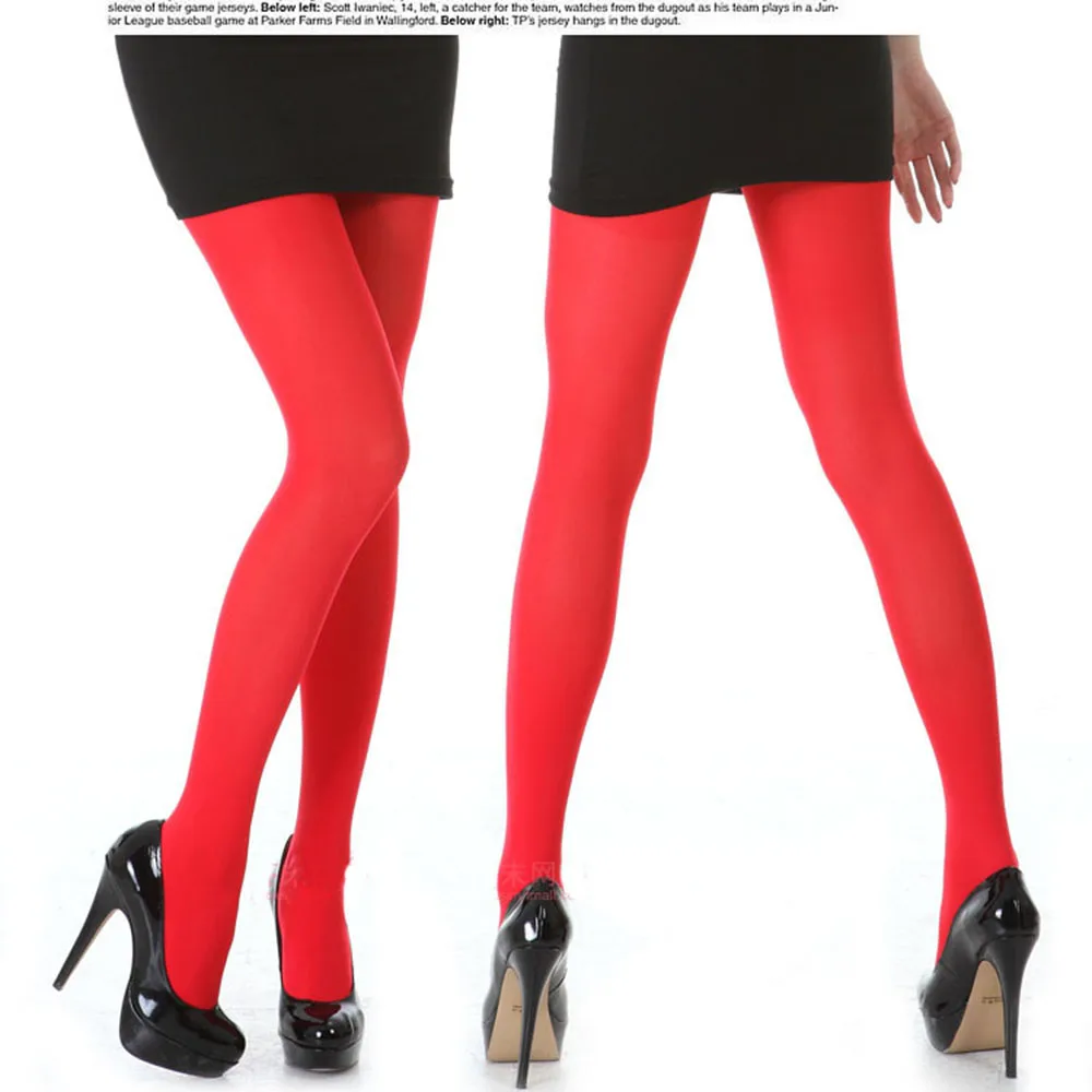 Sexy Damenmode Weiße Weiche Transparente Strumpfhose Elastische Bonbonfarbene Damen-Strumpfhose Ultra-Dünne Durchsichtige Sonnenschutz-Strumpfhose für Mädchen – Detail 2