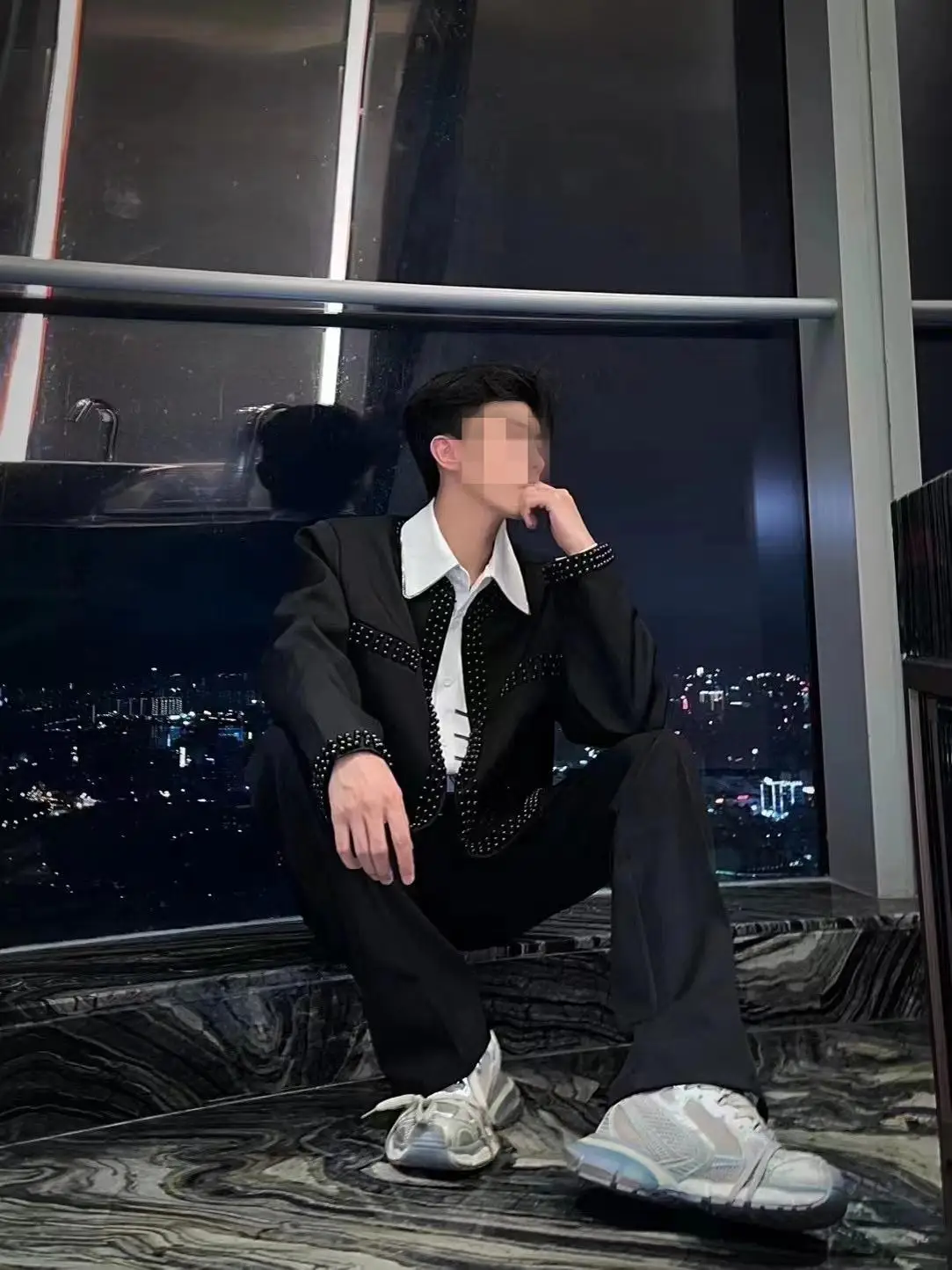 

Ji Wang Er Bla Slim Fit Collar Men's Jaet Spring Autumn High End Sensation Small Fraance Sle New Chinese Sle Coat