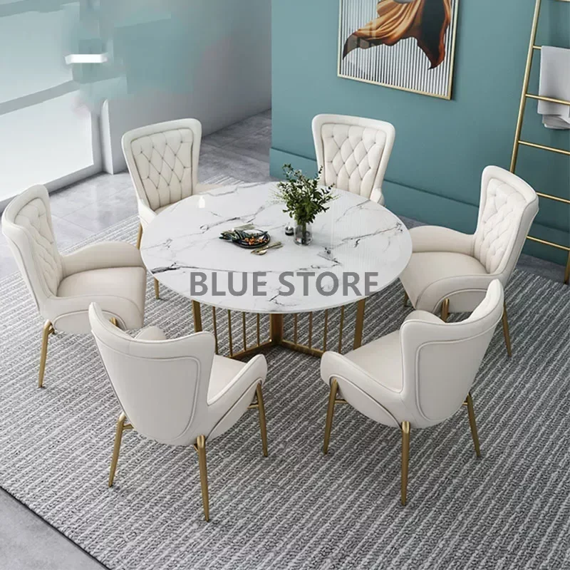 

Turntable Round Dining Table Legs Metal Modern Living Room Coffee Tables Newclassic Restaurant Mesas De Jantar Kitchen Furniture