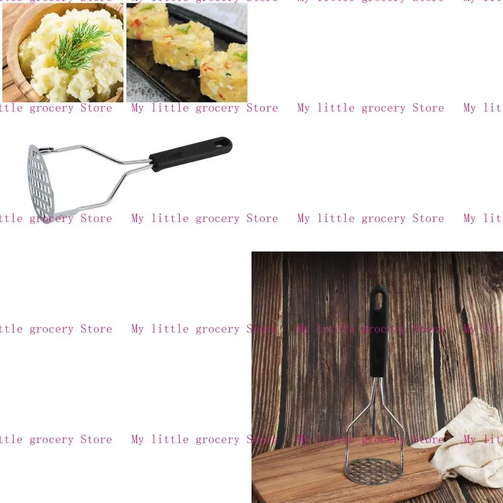 

D5BD Vegetable Crusher Heavy Duty Handheld Press For Smooth Vegetable Tools Steel Metal 430 Stainless Steel Easy to Cle