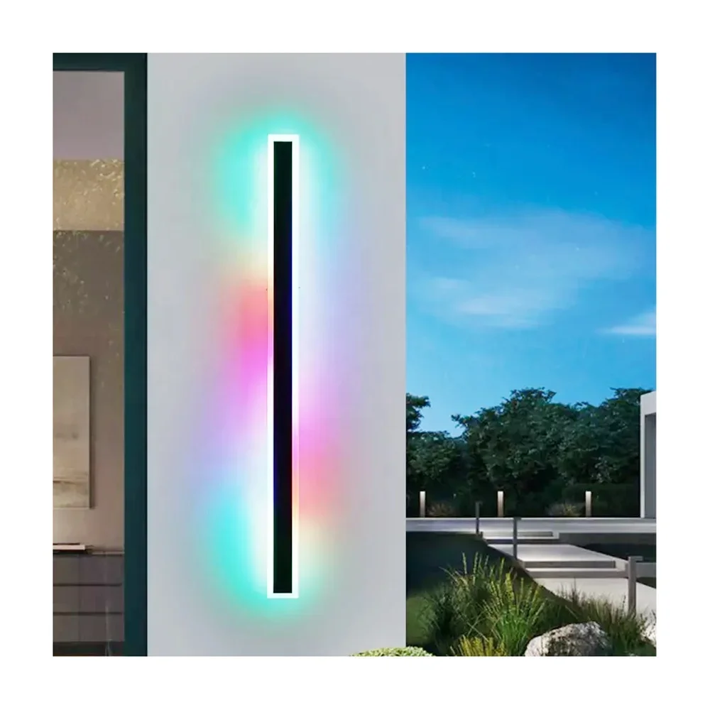 New Arrival Outdoor RGB Wall Lamp Waterproof IP65 Long Strip Linear  Light  Led