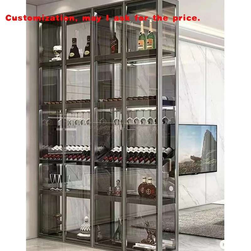 

На заказ.Прозрачный шкаф-витрина Стеклянный книжный шкаф Винные шкафы Кухонная мебель