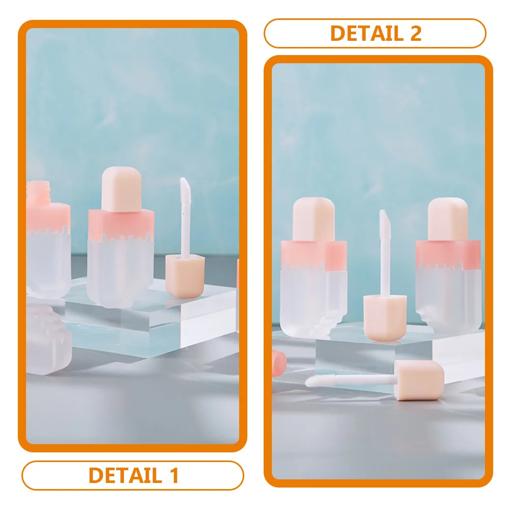 

10Pcs Lip Gloss Containers Mini Shape Refillable Lip Balm Tubes Clear Portable Supply Bottles