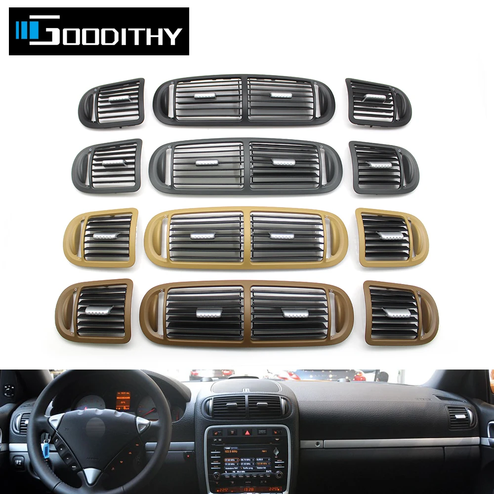 Auto-Frontarmaturenbrett-Lüftungsgitter Klimaanlagen-Auslass für Porsche Cayenne 955 9PA 2003-2009 95555222502A03 95555226301A03 – Detail 3