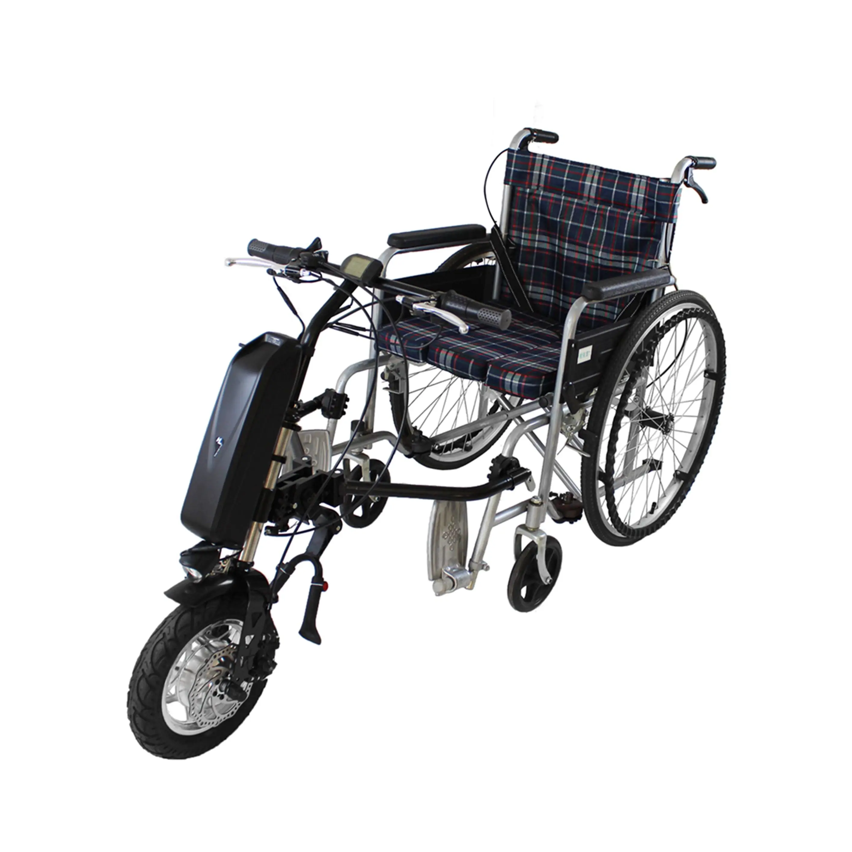 

Lightweight Foldable Electric Wheelchair 350w Electric Handcycle Wheelchair Conversion Kit