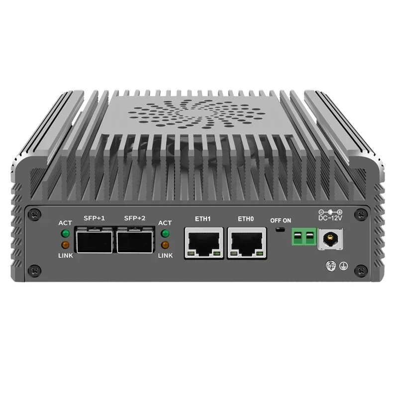 12th Isabel Intel i3 N305 N100 Mini PC 2 * 10g waste + 2 * I226-V 2.5g LAN WIN11 2 * NVME 2 * HD DDR5 جهاز توجيه ناعم مع مروحة كمبيوتر صغير