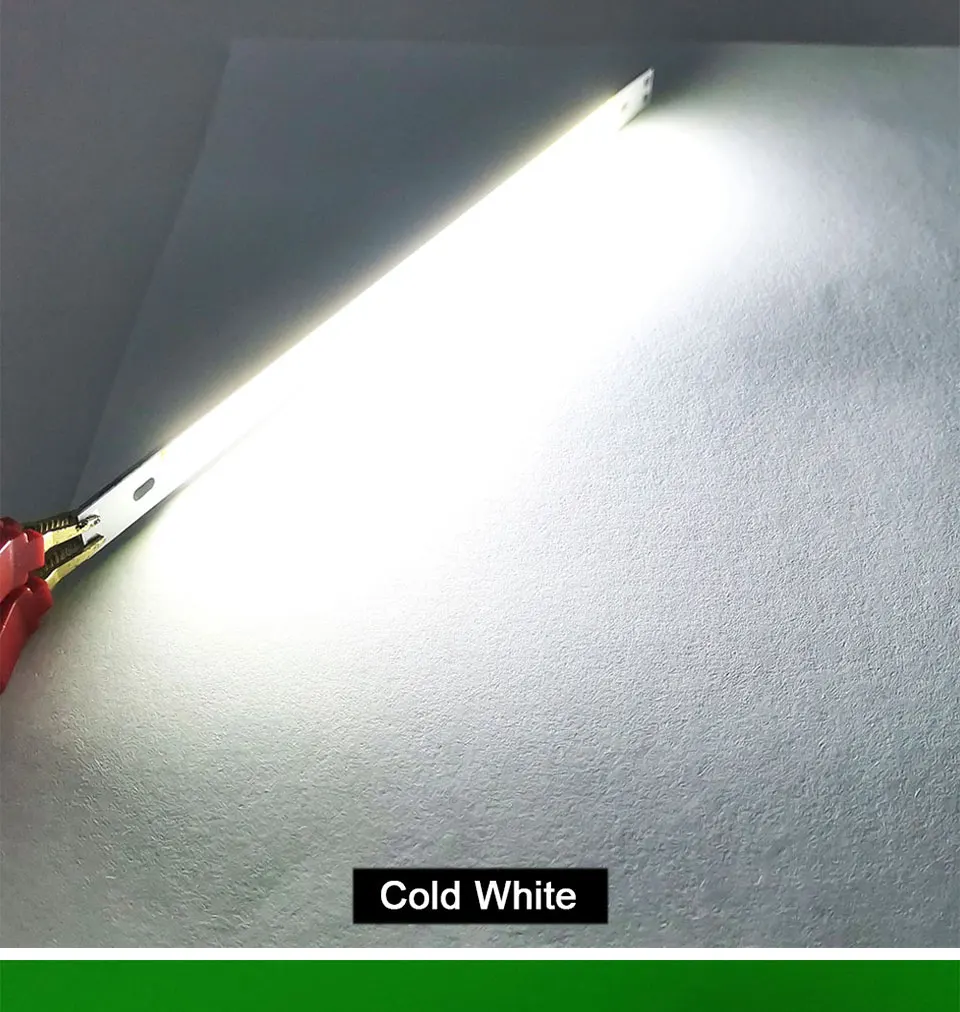 5pcs 200x10mm DC 12V COB LED Bar Light Strip 20cm 10W Blue Green Red Warm Cool White Color 200mm 12V COB Bulb LED Chip for DIY