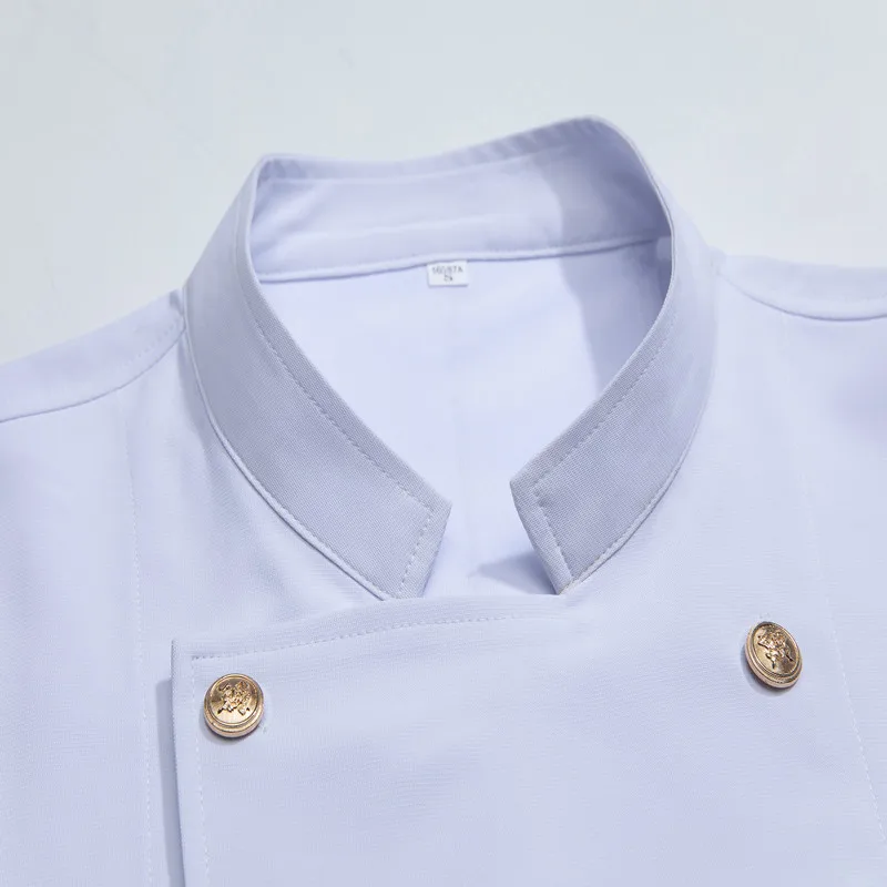 Uniforme de chef de restaurant occidental pour hommes et femmes, vêtements de travail, chemises d'hôtel, costume de cuisinier, uniforme à manches courtes, serveuse de cuisine