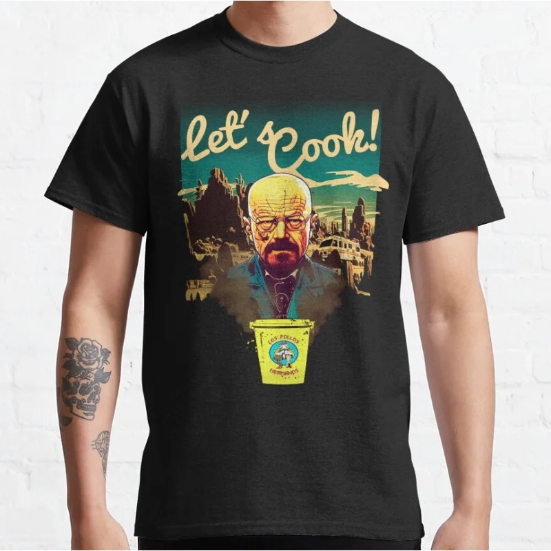

Let´s Cook Heinsenberg 0220 Vintage Crime Movie Breaking Bad Gift t shirt Men's O-Neck Short Sleeve Graphic clothes All size tee
