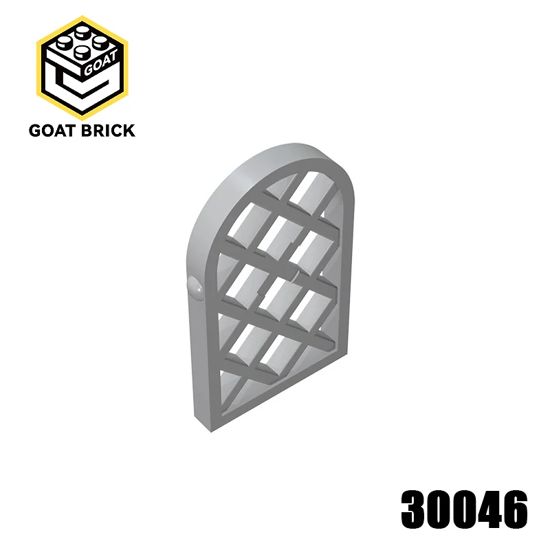 10Pcs MOC Parts 30046 37411 Window 1 x 2 x 2 2/3 Pane Lattice Diamond with Rounded Top Bricks Building Blocks Particle Kid Toy