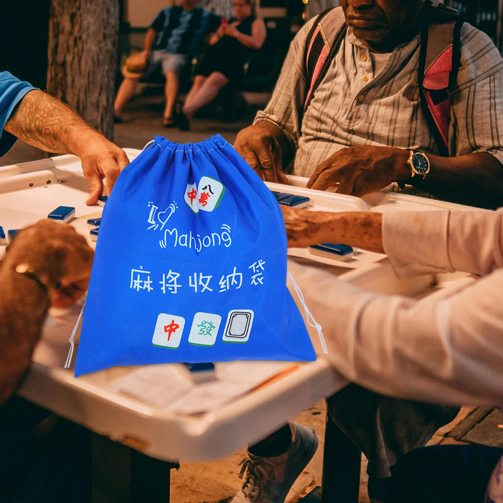 

Practical Wear Resistant Mahjong Organizer Bag Suitable Any Occasion Convenient Carry Essential Items Playing Mahjong