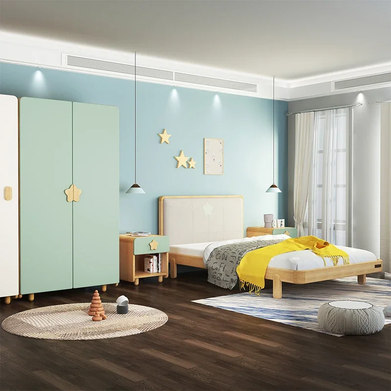 ~Wardrobe Solid Wood Creative Locker Single Door Little Closet Baby Cabinet