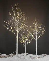 Artificial Birch Tree, Warm White, Home Indoor, Festival, Party , Christmas Decoration, 4ft, 5ft, 6ft