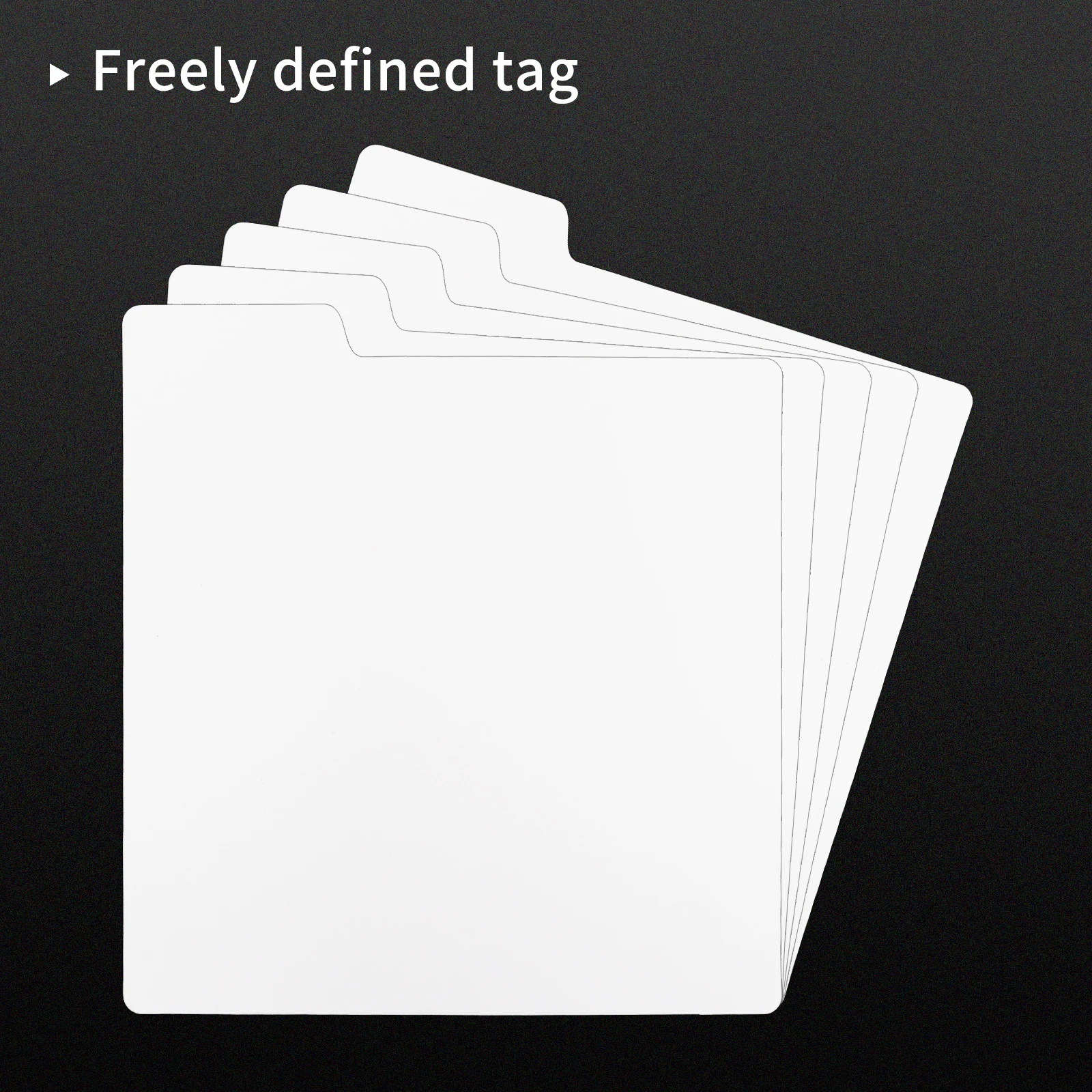 Hot Sale 5 Pcs White Vinyl Index Tag EP Dividers Writing Plat Board Custom Classification Card 7 Inch DIY Category Search Card