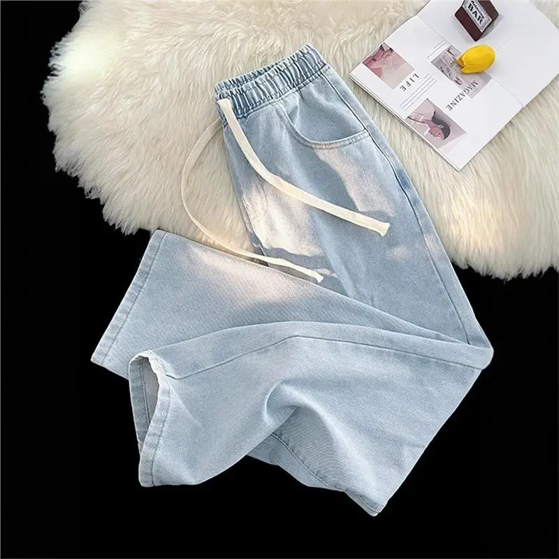 

Новые мужские джинсы 2026 года: прямые, свободного кроя, повседневные, в американском стиле, тонкие, универсальные, длинные брюки с низкой посадкой и шнурком