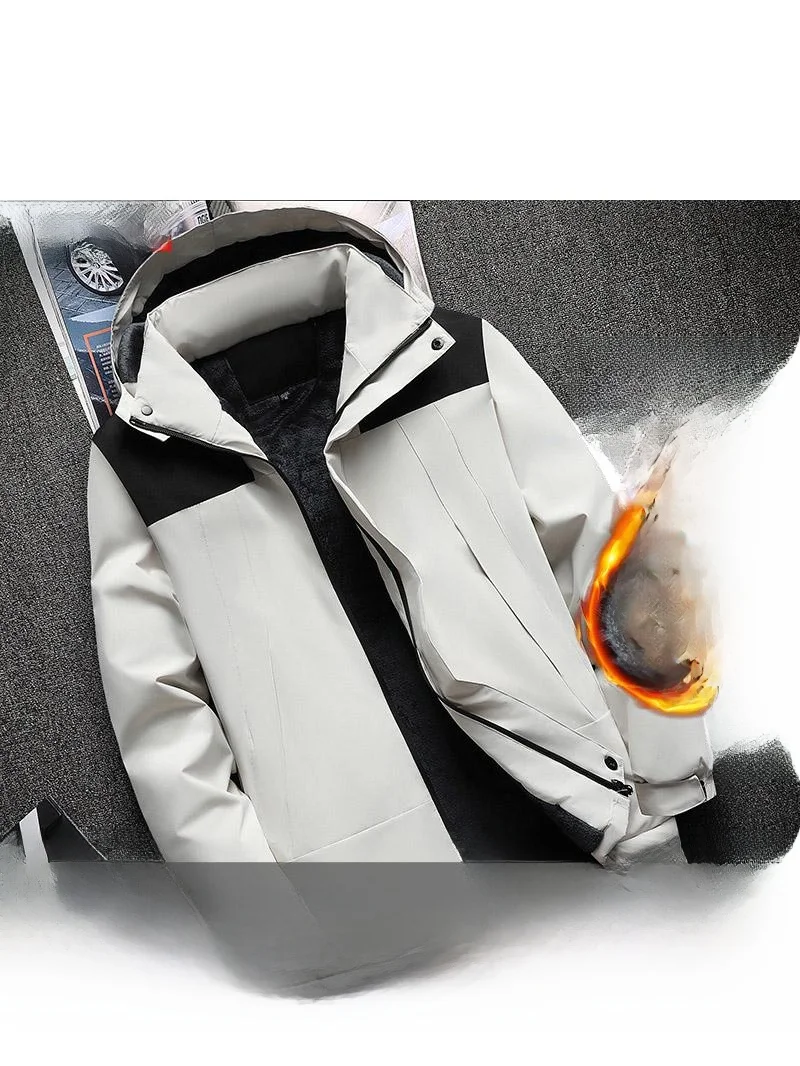 

Outdoor Thiened Winter Work Cotton Jaet Men's Windproof Water-Resistant Warm Workwear Wear-Resistant Outerwear