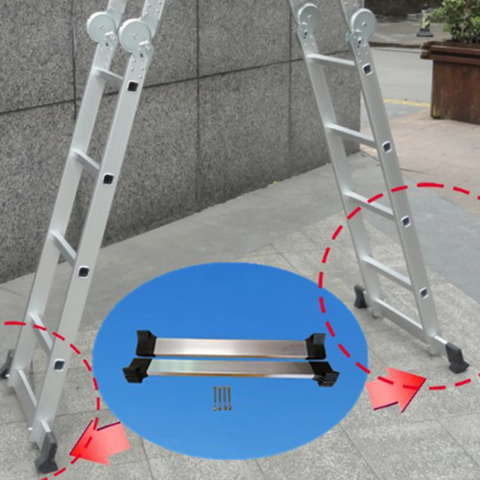 Telescoping Ladder Balance Bar Multipurpose Portable High Performance with Ladder Feet Covers for Telescoping Ladder Accessories