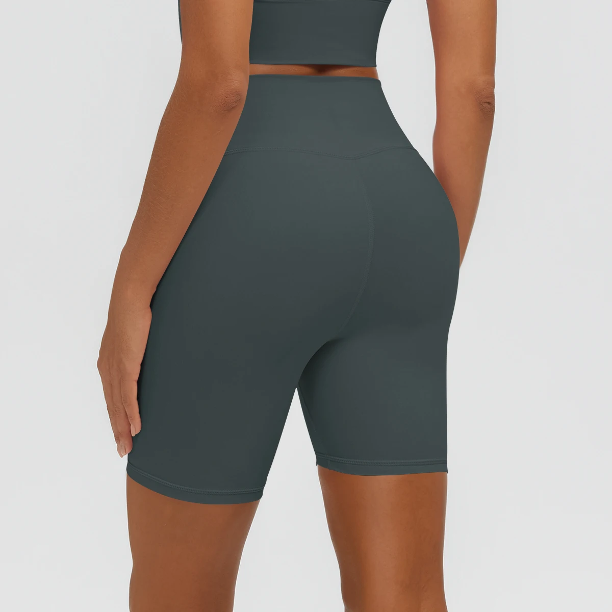 Damen Fitness Yoga Shorts Atmungsaktive Hüftformende Schnelltrocknende Sportshorts Sommer Gym Laufshorts mit Push-Up-Effekt für Frauen – Detail 32