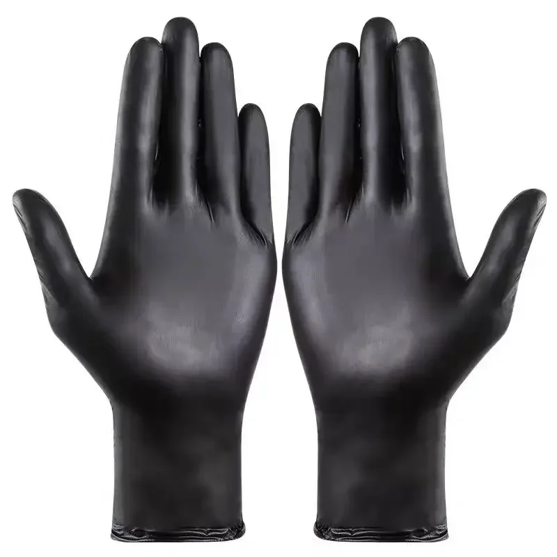 Gants en PVC noir NitCarter, poulet 007, travail, vaisselle, lavage, ménage, livres, sécurité, outils de cuisine, 100-1 pièces