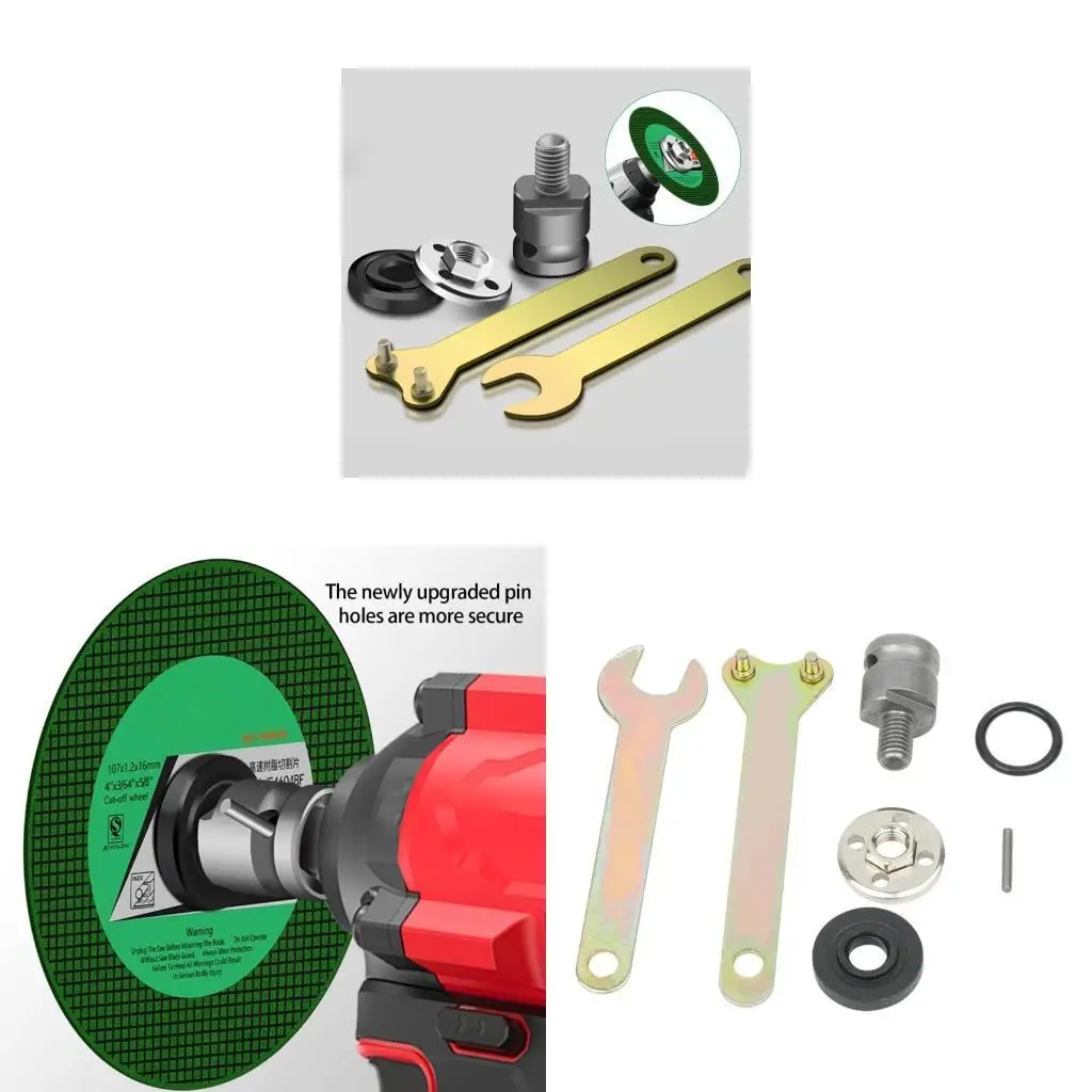 

652F Angled Grinder Conversion Adapter 1/2" Drive Electric Drill Wrench Converter Set