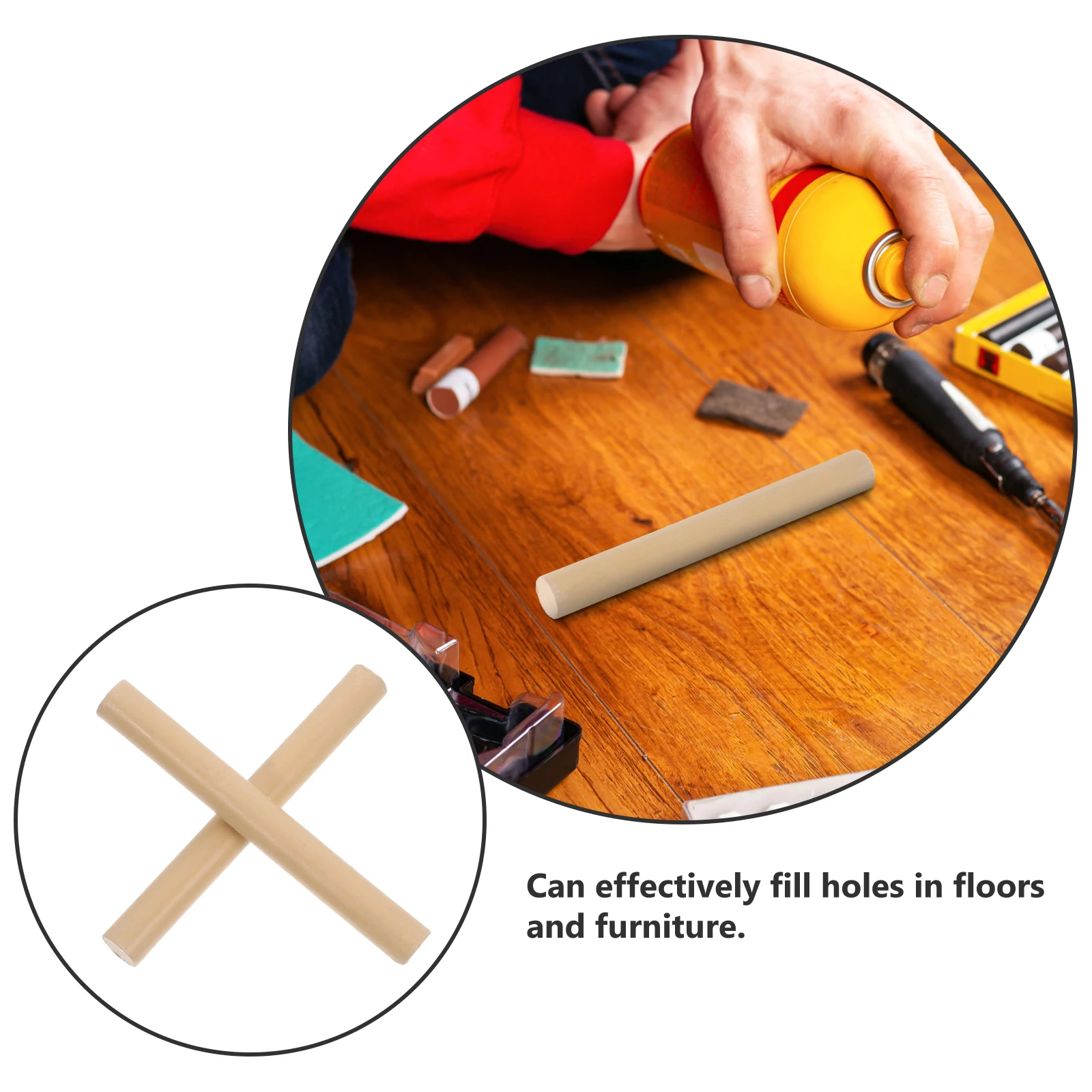 

2 Pcs Stain Furniture Repair Crayons Restoration Laminate Gray Wood Markers Dad