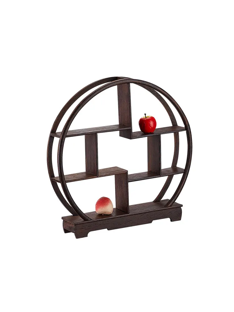 Chick-winged wood antique shelf solid wood tea rest pastry rack set Taiwan-style dessert table afternoon tea dessert rack