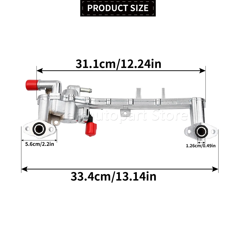 LR122709 LR018273 Aluminum Rear Crossover Pipe Heater Manifold With Sensor For Land Rover Range Rover Jaguar 5.0L 2010-2023