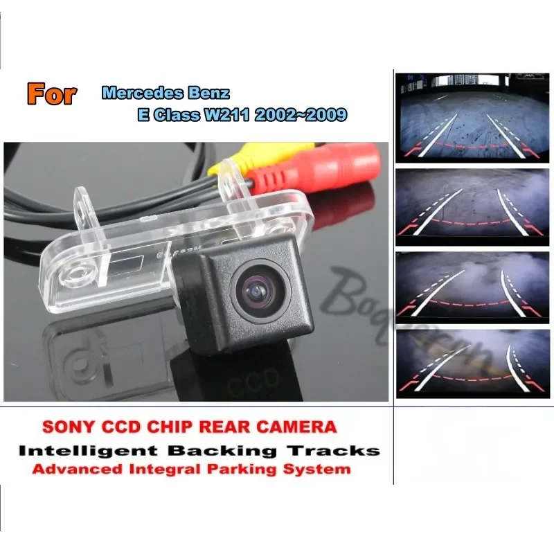 Smart Tracks Chip Camera / For Mercedes Benz E W211 2002~2009 HD CCD Intelligent Dynamic Parking Car Rear View Camera