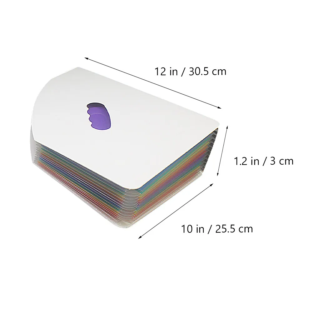 13-Layer Rainbow Mini File Folder Plastic Document Organizer Multilayer Paper Storage Holder Standing Office Desktop File