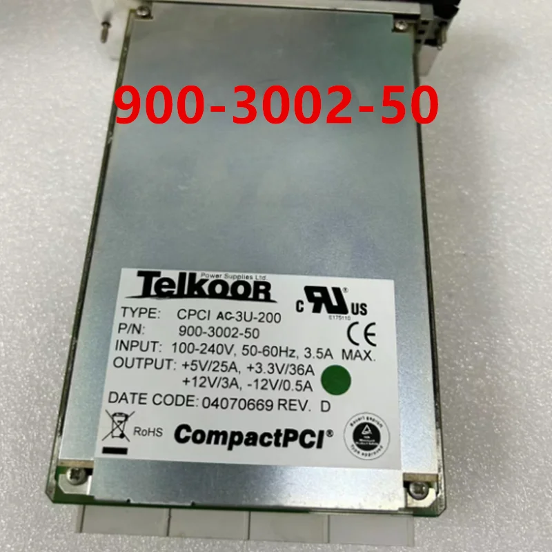 Disassembly Original Power Supply For TELKOOR 200W PS-3002 CPCI AC-3U-200 900-3002-50 Work Like New