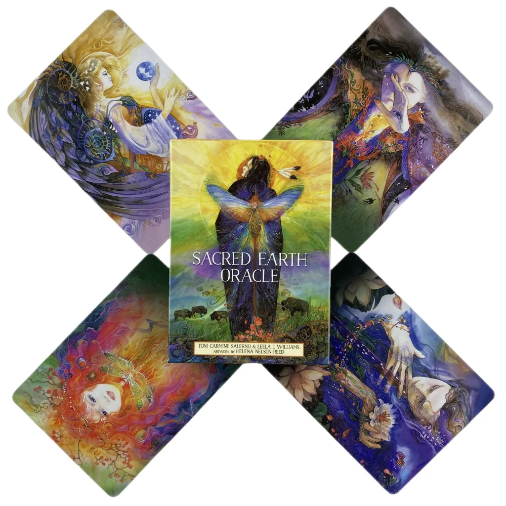 Sacred Earth Oracle Cards A 45 Tarot English Visions Divination Edition Deck Borad Playing Games