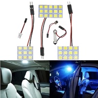 T10 Festoon Car Led 6/12/15/24/36/48 SMD LED Auto Panel light Ice Blue White BA9S 12V W5W C5W Car Reading Dome Trunk lamp bulb