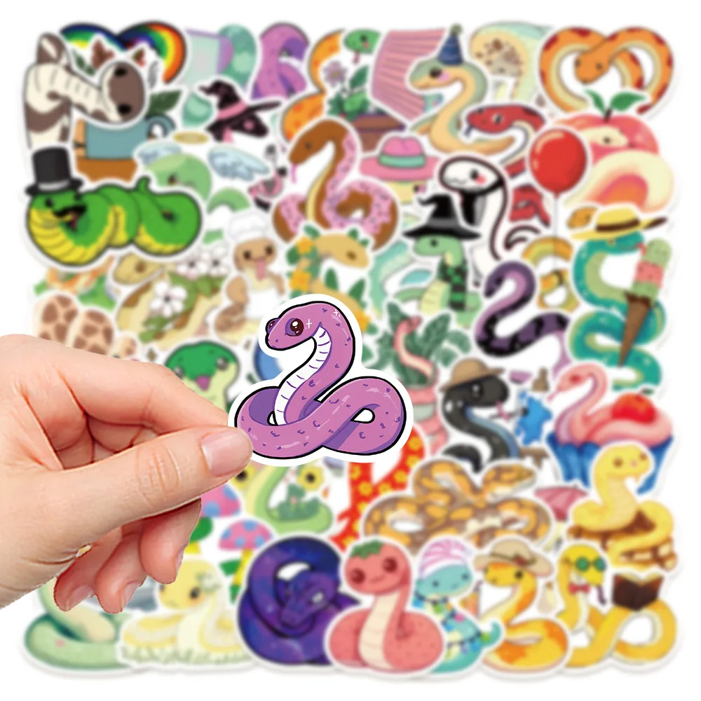 10/30/50PCS Macaron Snakes Graffiti Stickers Cute Animal Decal For DIY Luggage Phone Guitar Helmet Laptop Waterproof kid Toys