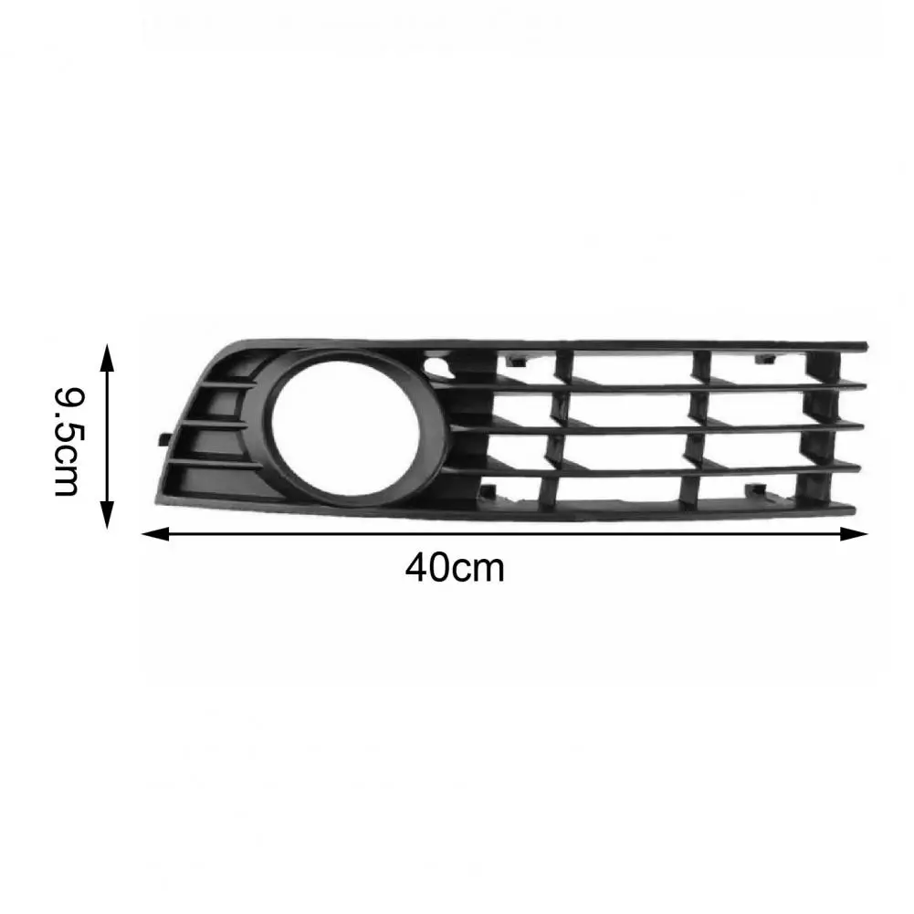 Fog Lamp Grille Anti-collision Tough ABS L/R Front Bumper Fog Light Grille 8E0807681 8E0807682 for Audi A4 B6 2001-2005