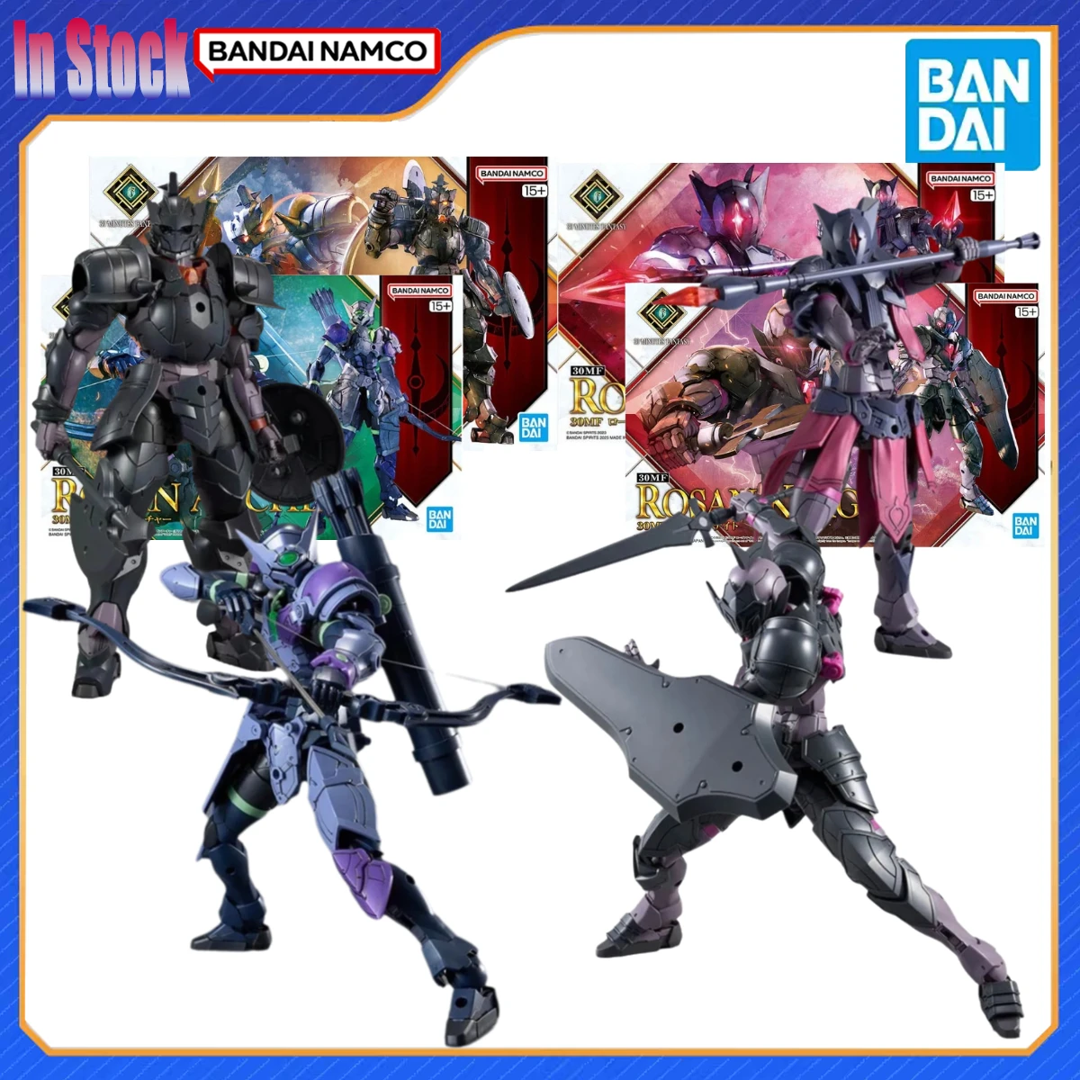 Echte Bandai Original Gundam 30MF 1/144 Rosan Bogenschütze Priester Kämpfer Ritter Action Figur Modell Kits Geschenk für Kinder Jungen Spielzeug