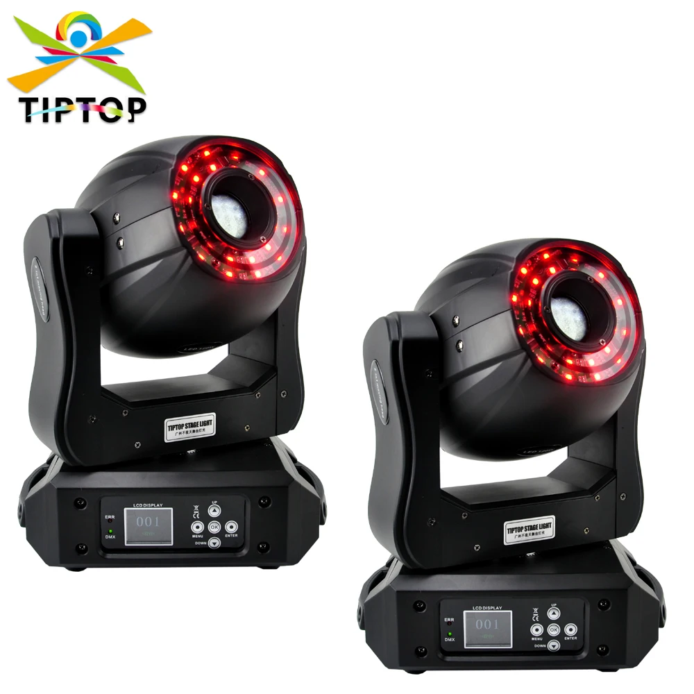 

2 Pack 120W LED Moving Head Light New DMX512 Stage Party DJ Wash Beam Lighting White Black Case Optional US/EU/AU