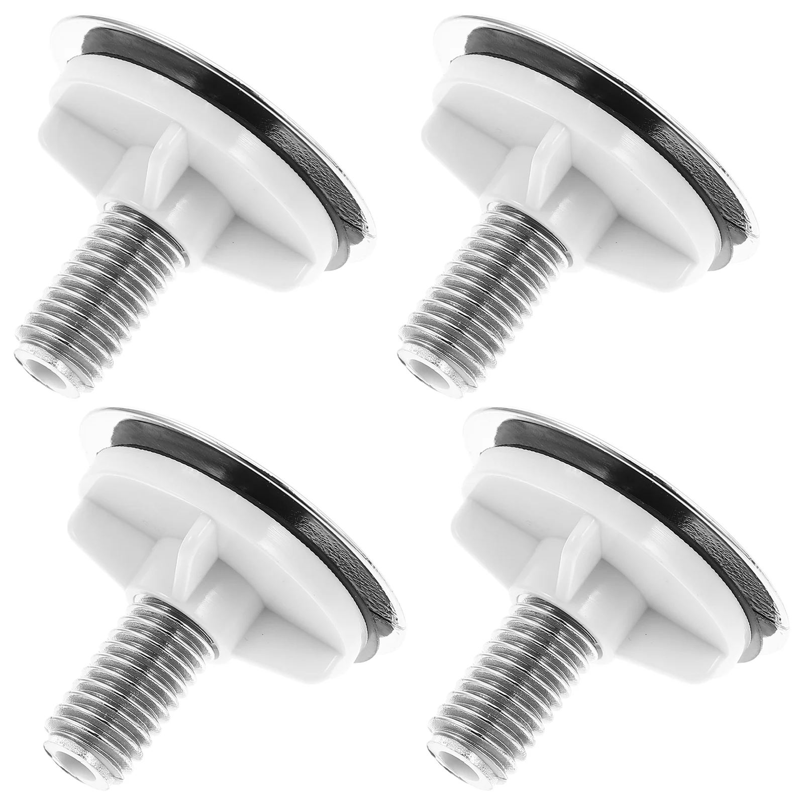 

4 Pcs Sink Washbasin Hole Cover White Caps for Top Holes Overflow Decorative Cabinet Covers Counter Abs Kitchen Sprayer